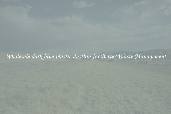 Wholesale dark blue plastic dustbin for Better Waste Management