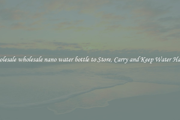 Wholesale wholesale nano water bottle to Store, Carry and Keep Water Handy