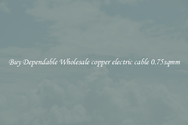 Buy Dependable Wholesale copper electric cable 0.75sqmm