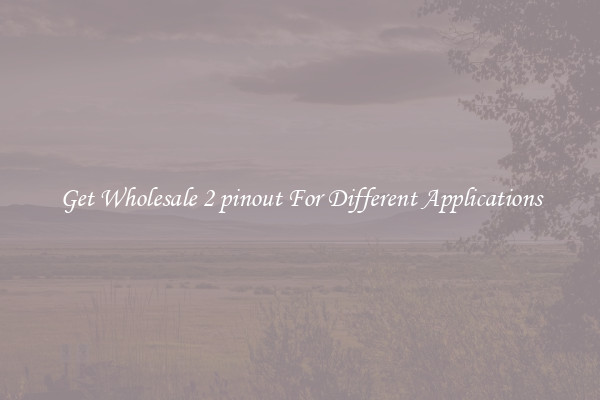 Get Wholesale 2 pinout For Different Applications