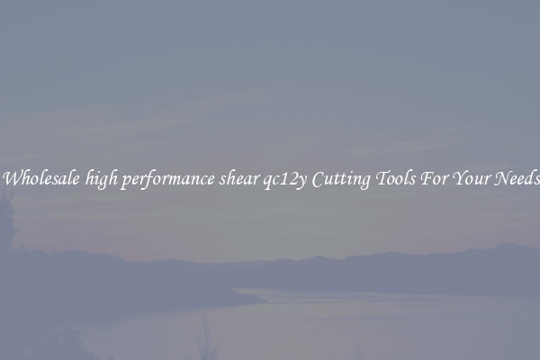 Wholesale high performance shear qc12y Cutting Tools For Your Needs