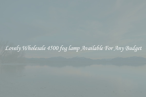 Lovely Wholesale 4500 fog lamp Available For Any Budget