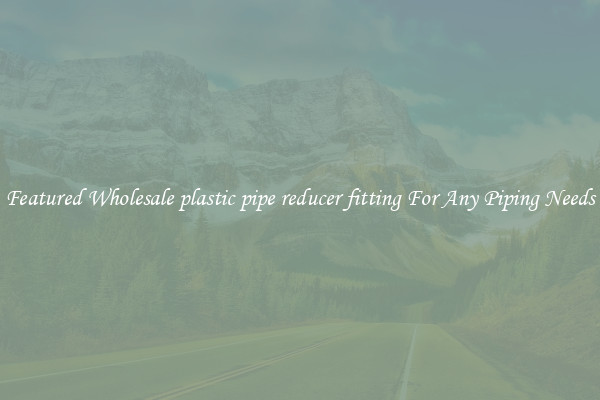 Featured Wholesale plastic pipe reducer fitting For Any Piping Needs