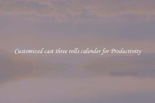 Customized cast three rolls calender for Productivity