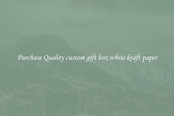 Purchase Quality custom gift box white kraft paper