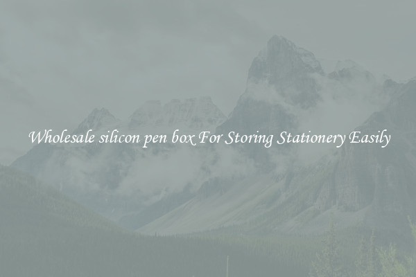 Wholesale silicon pen box For Storing Stationery Easily